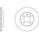 Apec Blue Vented Brake Disc (SDK6036) Front Axle