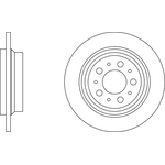 Apec Blue Solid Brake Disc (SDK6037) Fits: Volvo Rear Axle
