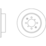 Apec Blue Solid Brake Disc (SDK6038) Rear Axle