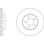 Apec Blue Vented Brake Disc (SDK6039) Fits: Nissan Front Axle