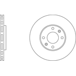 Apec Blue Vented Brake Disc (SDK6040) Front Axle