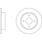 Apec Blue Solid Brake Disc (SDK6043) Fits: Nissan Front Axle