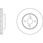 Apec Blue Vented Brake Disc (SDK6044) Fits: Toyota Front Axle