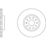 Apec Blue Vented Brake Disc (SDK6045) Front Axle