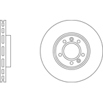 Apec Blue Vented Brake Disc (SDK6047) Fits: Peugeot Front Axle