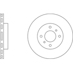 Apec Blue Vented Brake Disc (SDK6049) Fits: Nissan Front Axle