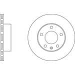 Apec Blue Vented Brake Disc (SDK6052) Fits: LDV Front Axle
