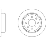 Apec Blue Solid Brake Disc (SDK6053) Fits: Honda Rear Axle
