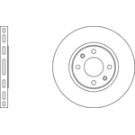 Apec Blue Vented Brake Disc (SDK6056) Fits: Peugeot Front Axle