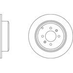 Apec Blue Solid Brake Disc (SDK6057) Fits: Peugeot Rear Axle