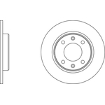 Apec Blue Solid Brake Disc (SDK6059) Fits: Peugeot Rear Axle