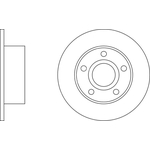 Apec Blue Solid Brake Disc (SDK6061) Rear Axle