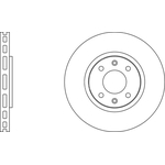 Apec Blue Vented Brake Disc (SDK6063) Front Axle