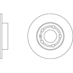 Apec Blue Solid Brake Disc (SDK6064) Rear Axle