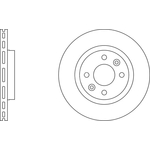 Apec Blue Vented Brake Disc (SDK6065) Front Axle