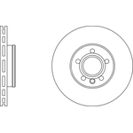 Apec Blue Vented Brake Disc (SDK6068) Front Axle