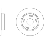 Apec Blue Solid Brake Disc (SDK6070) Fits: Honda Rear Axle
