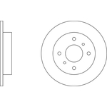 Apec Blue Solid Brake Disc (SDK6071) Fits: Nissan Rear Axle