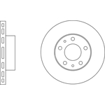 Apec Blue Vented Brake Disc (SDK6072) Front Axle