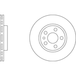 Apec Blue Vented Brake Disc (SDK6073) Front Axle