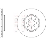 Apec Blue Solid Brake Disc (SDK6075) Fits: Rover Front Axle