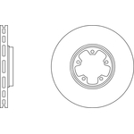 Apec Blue Vented Brake Disc (SDK6076) Fits: Ford Front Axle