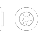 Apec Blue Solid Brake Disc (SDK6077) Rear Axle