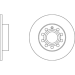 Apec Blue Solid Brake Disc (SDK6078) Rear Axle