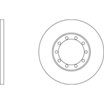 Apec Blue Solid Brake Disc (SDK6079) Fits: Ford Rear Axle