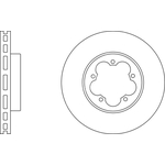 Apec Blue Vented Brake Disc (SDK6080) Fits: Ford Front Axle