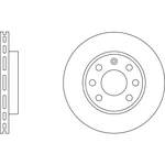 Apec Blue Vented Brake Disc (SDK6081) Front Axle