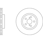 Apec Blue Vented Brake Disc (SDK6083) Fits: Toyota Front Axle