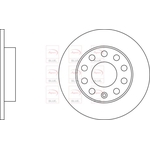 Apec Blue Solid Brake Disc (SDK6084) Fits: Audi Rear Axle