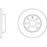 Apec Blue Solid Brake Disc (SDK6085) Front Axle
