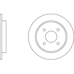 Apec Blue Solid Brake Disc (SDK6086) Fits: Ford Rear Axle