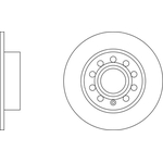 Apec Blue Solid Brake Disc (SDK6087) Rear Axle