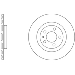 Apec Blue Vented Brake Disc (SDK6089) Front Axle