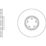 Apec Blue Vented Brake Disc (SDK6090) Fits: Ford Front Axle