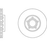 Apec Blue Vented Brake Disc (SDK6091) Front Axle
