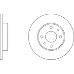 Apec Blue Solid Brake Disc (SDK6092) Front or Rear Axle