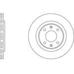 Apec Blue Vented Brake Disc (SDK6093) Fits: Peugeot Front Axle