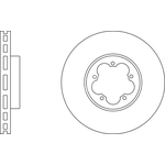 Apec Blue Vented Brake Disc (SDK6096) Fits: Ford Front Axle