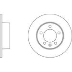 Apec Blue Solid Brake Disc (SDK6098) Rear Axle