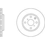 Apec Blue Vented Brake Disc (SDK6101) Front Axle
