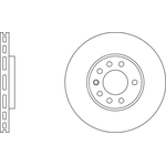 Apec Blue Vented Brake Disc (SDK6105) Front or Rear Axle