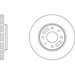 Apec Blue Vented Brake Disc (SDK6106) Front Axle