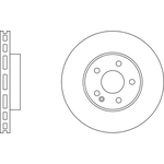 Apec Blue Vented Brake Disc (SDK6110) Fits: Mercedes Front Axle