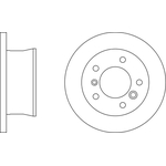 Apec Blue Solid Brake Disc (SDK6111) Rear Axle
