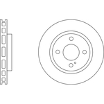 Apec Blue Vented Brake Disc (SDK6113) Fits: Ford Front Axle