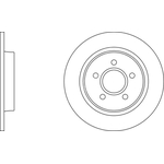 Apec Blue Solid Brake Disc (SDK6114) Rear Axle